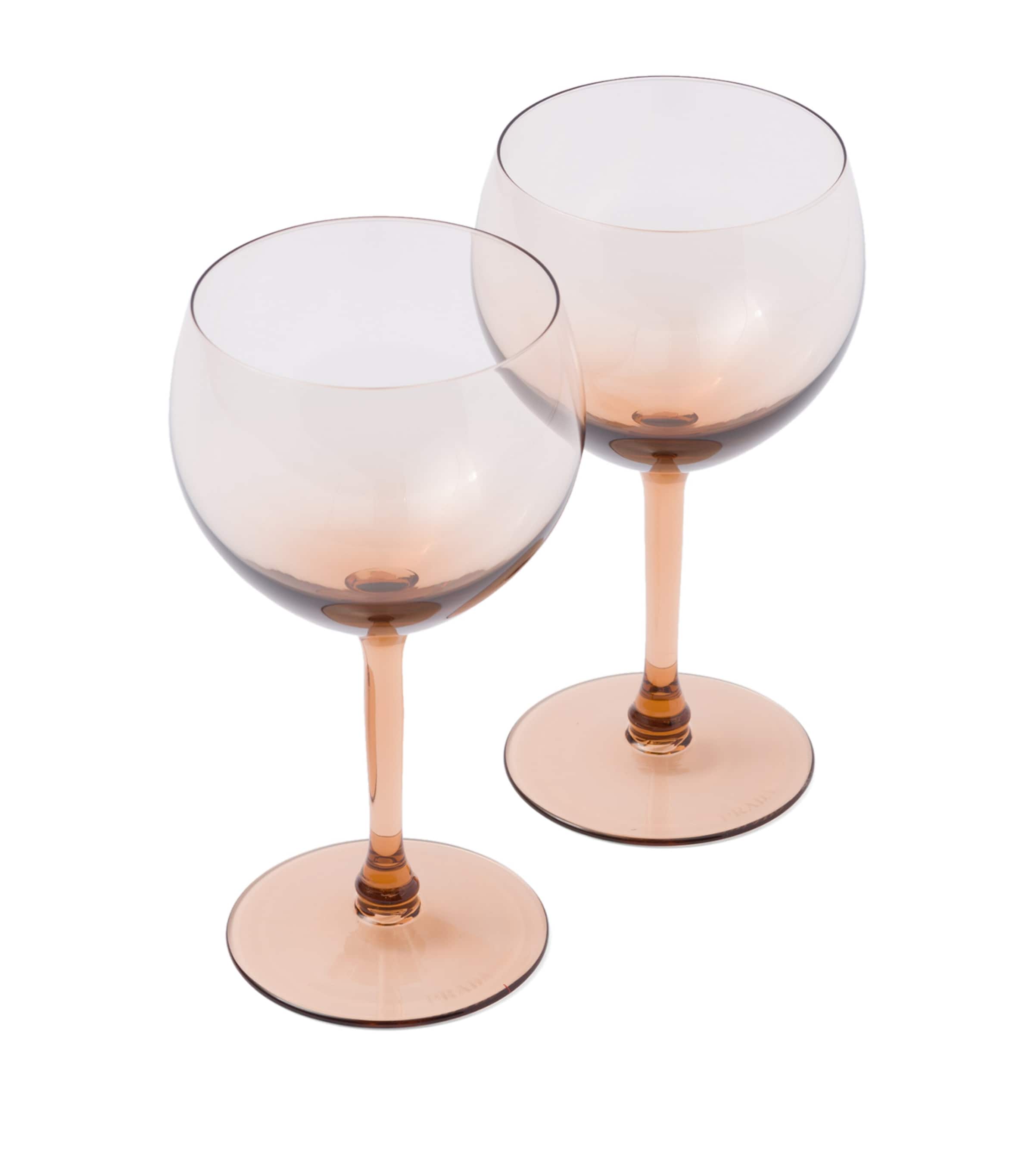 Prada New York Red Wine Glasses (Set of 2)