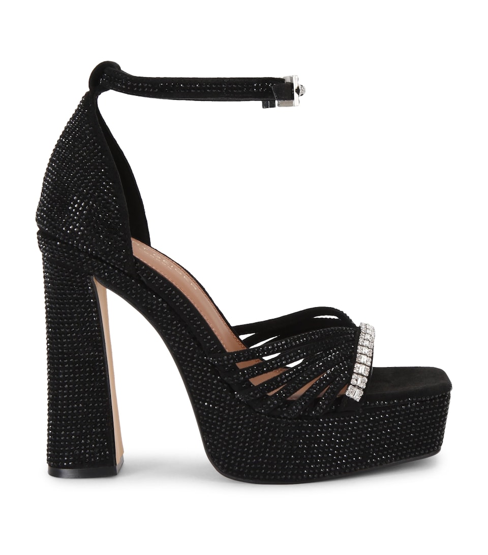 Kurt Geiger London Crystal Strap Platform Sandals Black