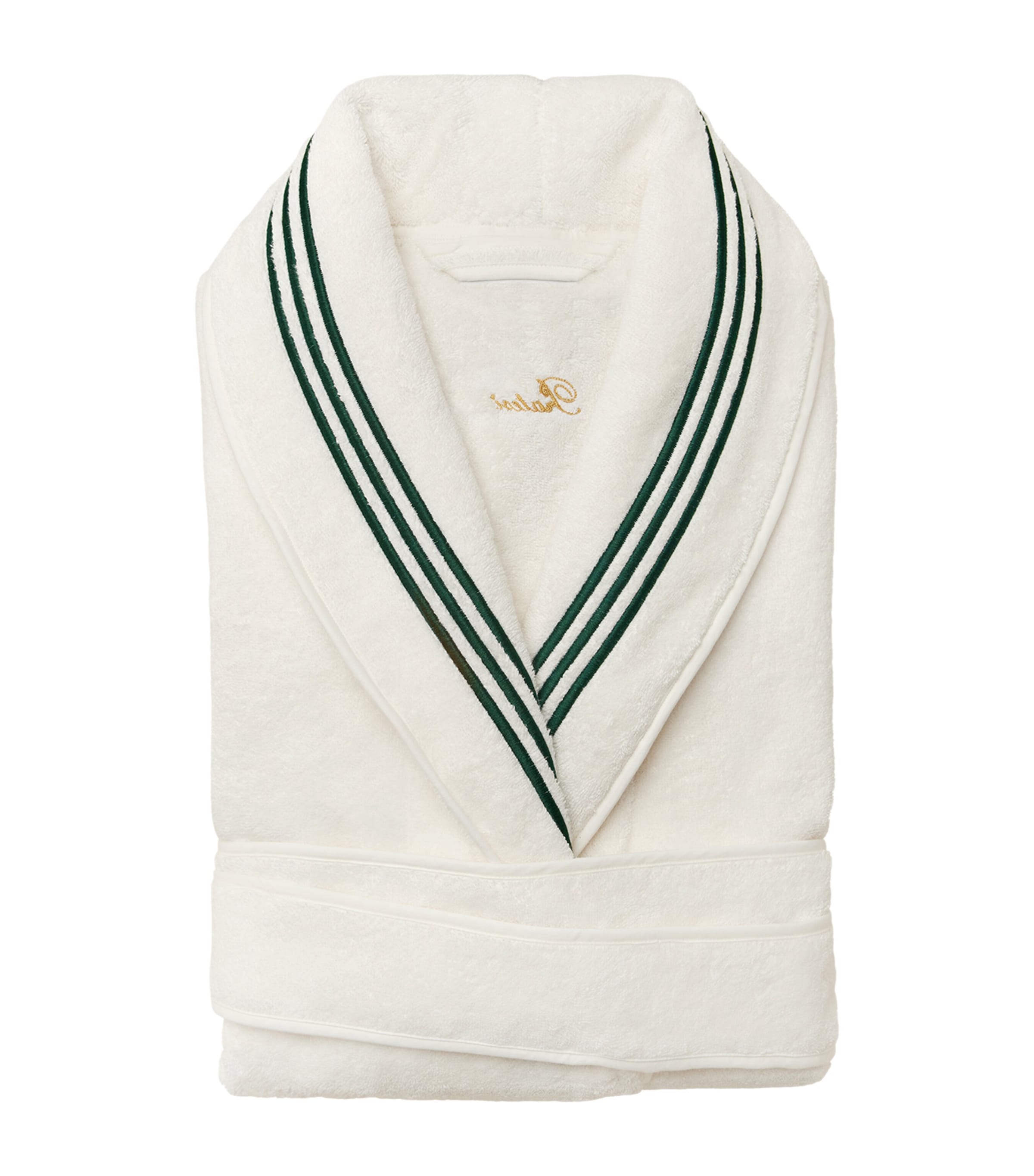 Pratesi Tre Righe Robe (Medium) Ivory/emerald