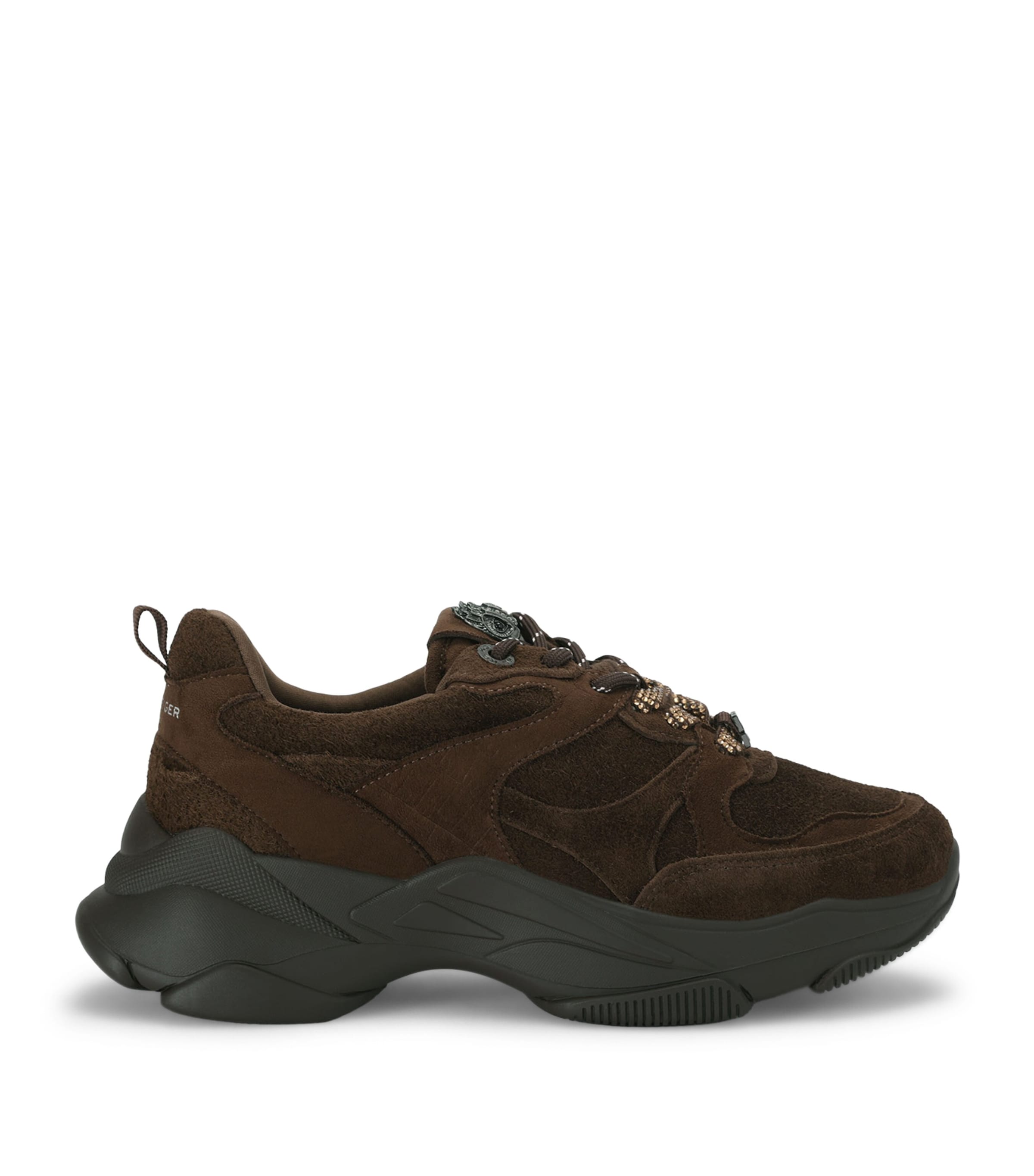 Kurt Geiger London Suede Starlight Runner Sneakers Dark Brown