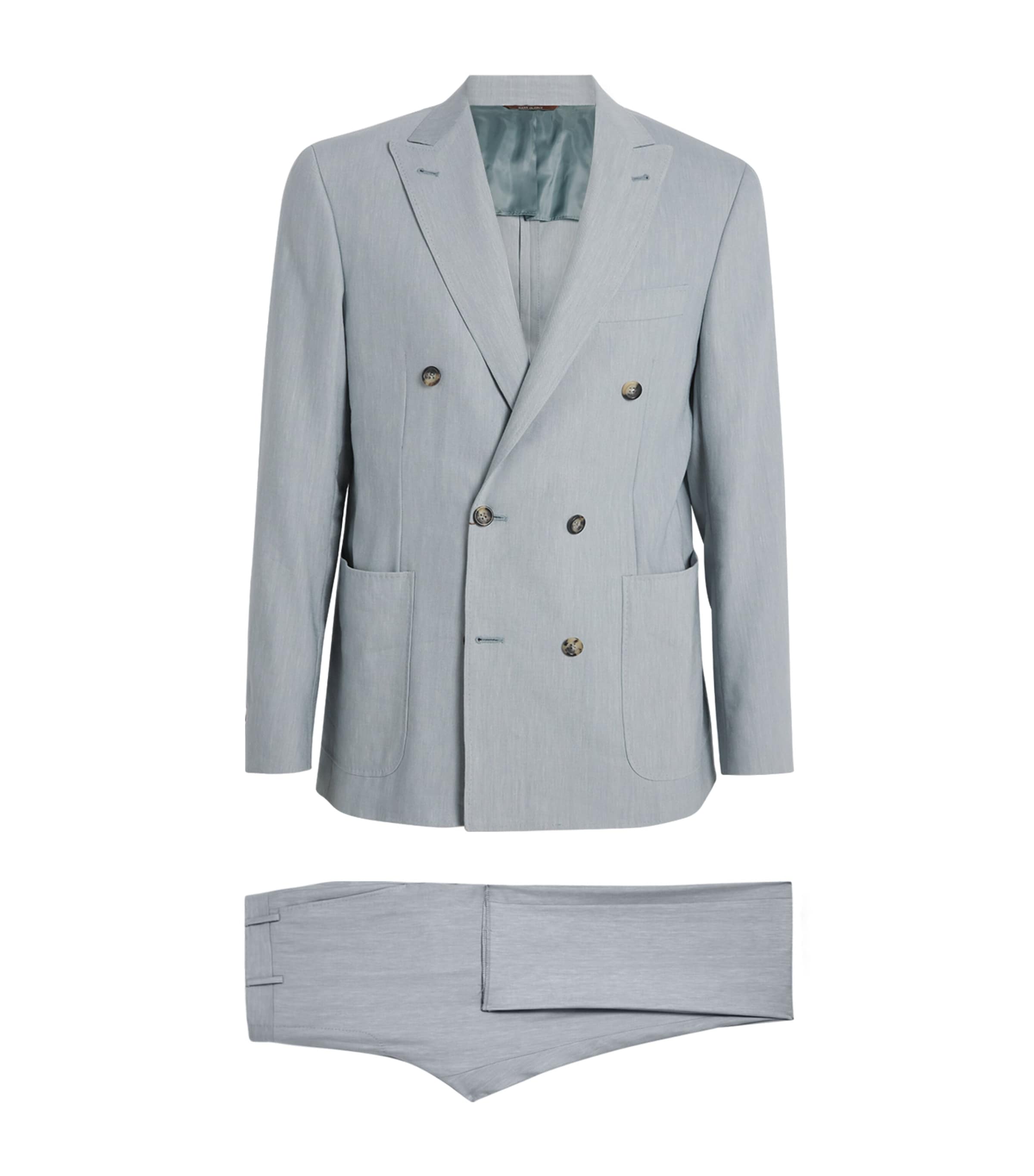 Linen-Wool Kei Double-Breasted Blazer