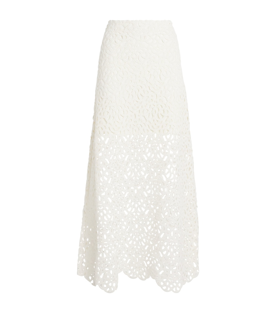 Cotton Crochet Maxi Skirt