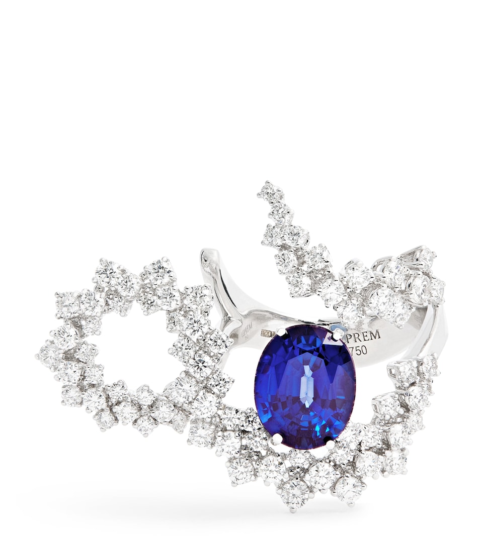 White Gold, Diamond and Sapphire Reign Supreme Ring