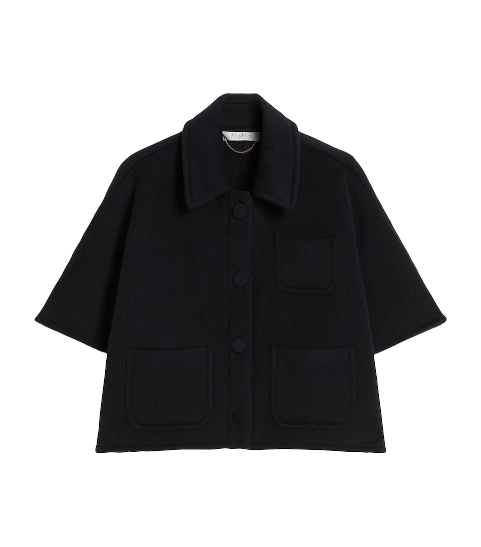 Cashmere Patch-Pocket Cape