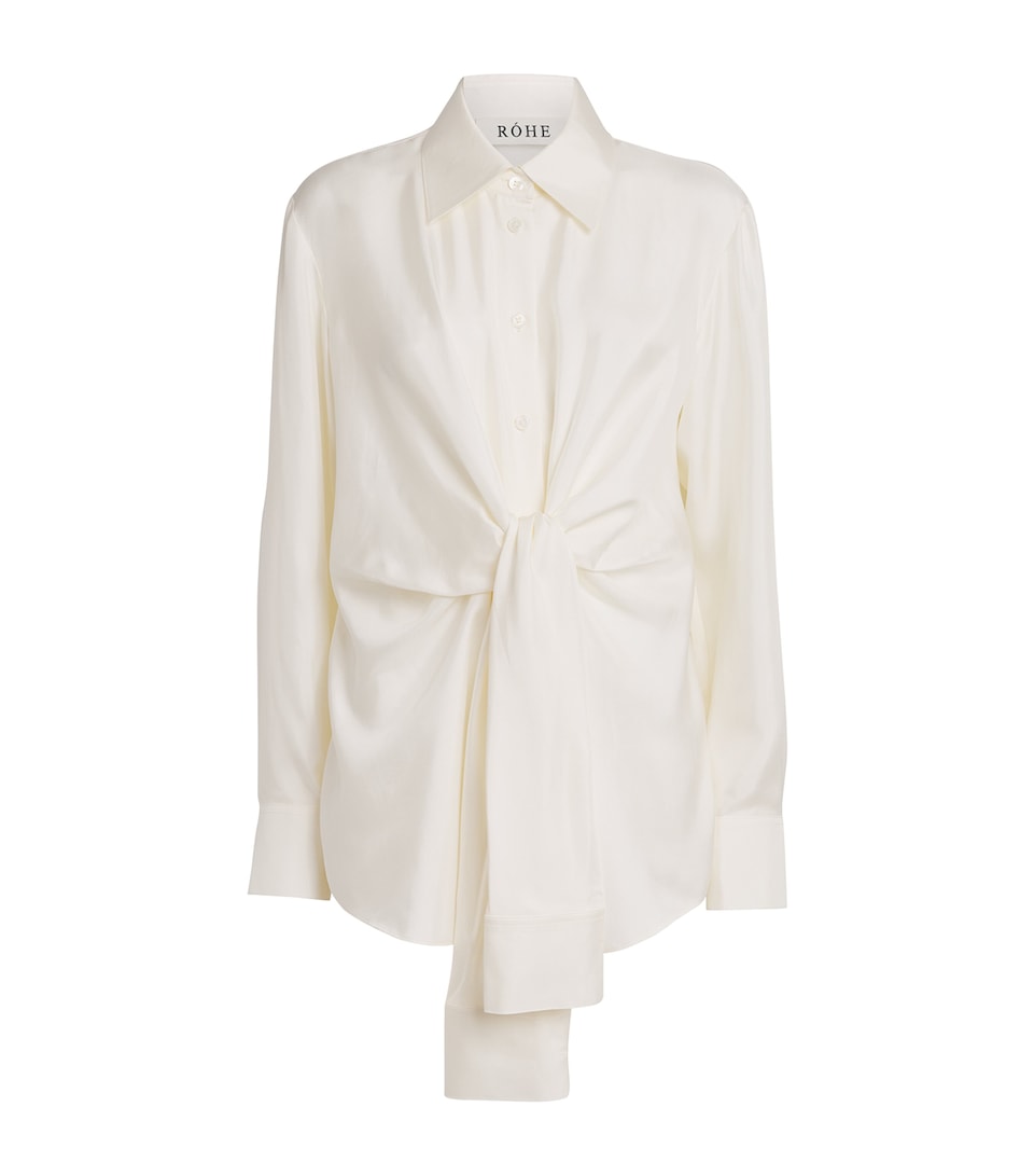 Silk-Blend Knotted Shirt