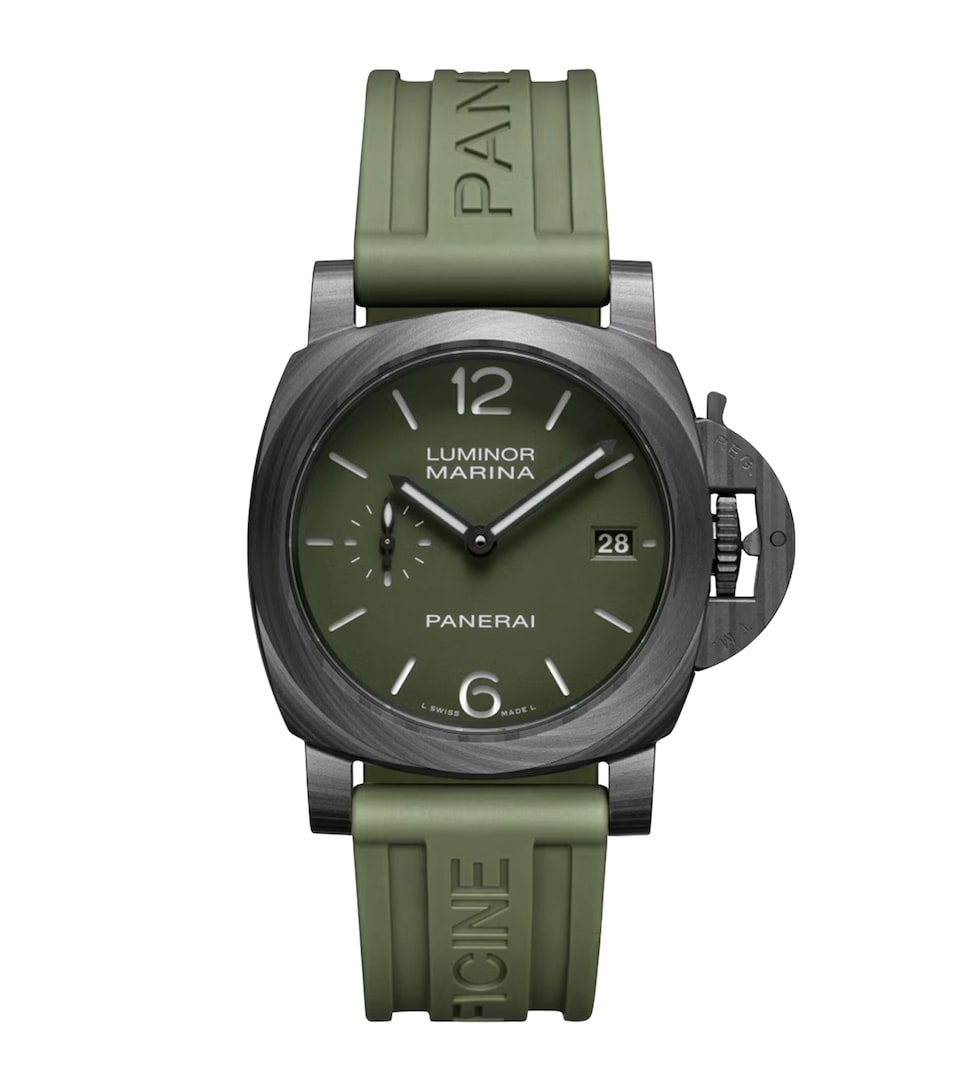 Panerai Stainless Steel Luminor Marina Watch 40mm Green