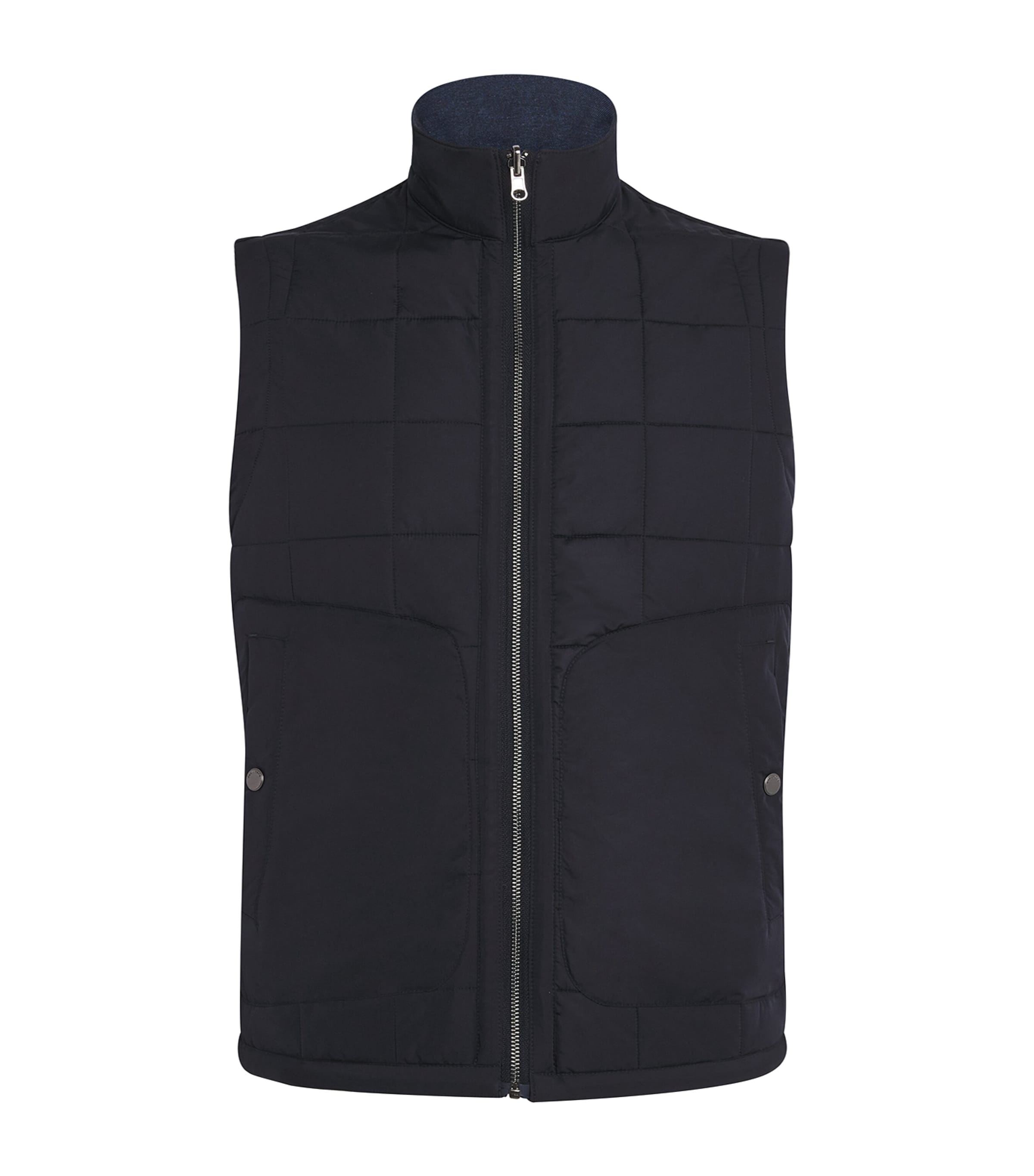 Pal Zileri Mens Reversible Padded Gilet Blue Navy