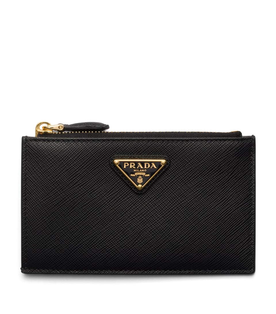 Saffiano Leather Zip Card Holder