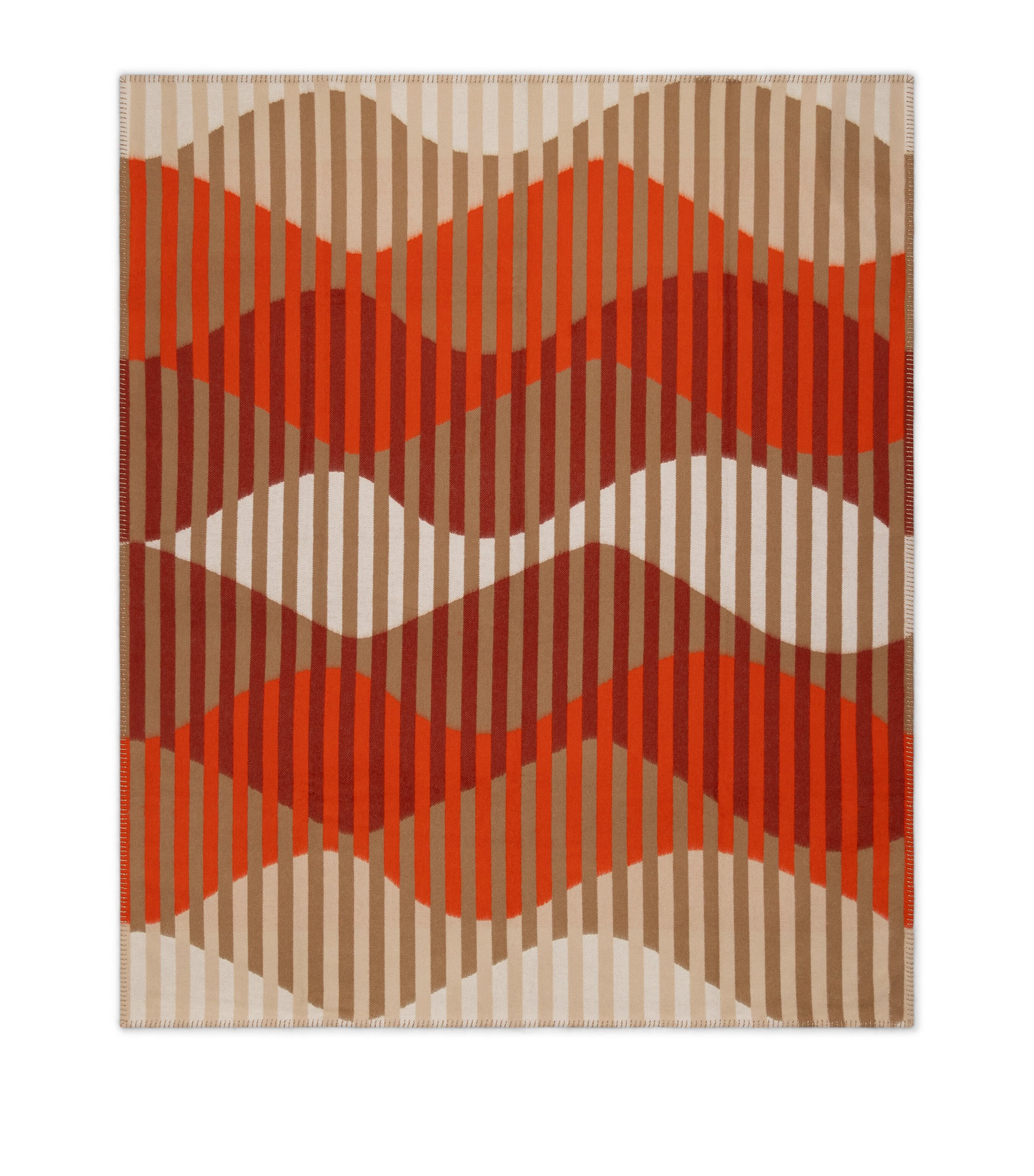 Begg x Co Alpaca-Merino Wool Appleby Throw (150cm x 180cm) Orange Rust