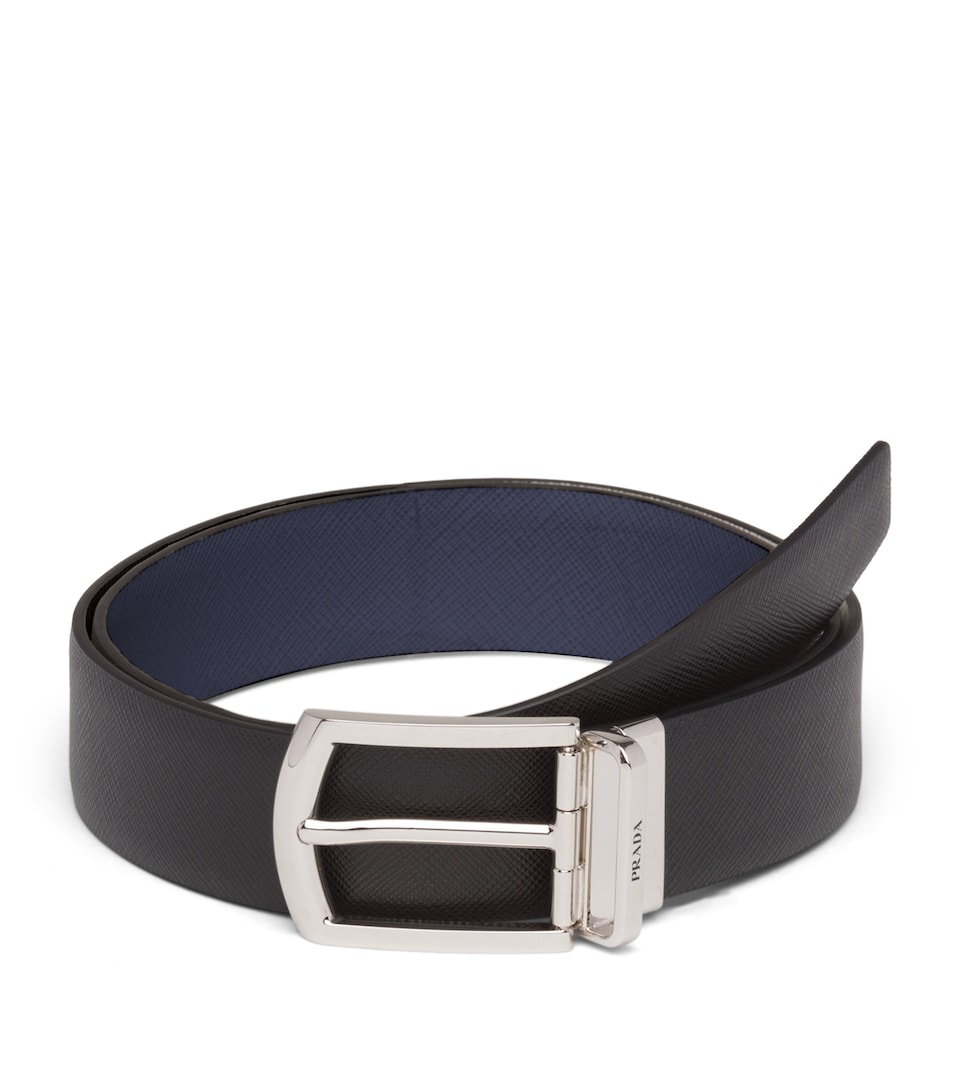Saffiano Leather Reversible Belt