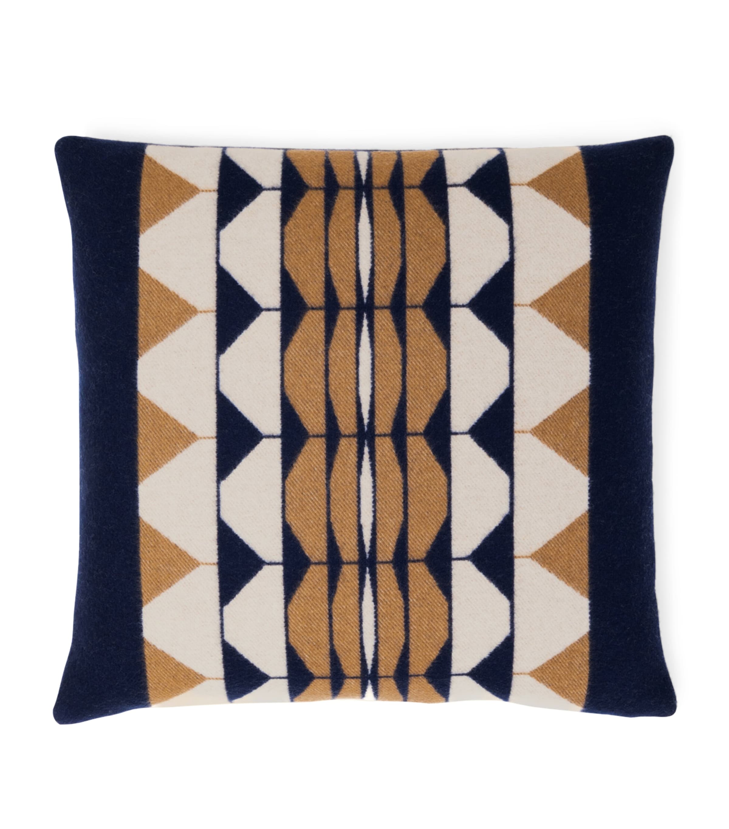 Frette Wool-Cashmere Deco 001 Cushion (50cm x 50cm) Blue/tan