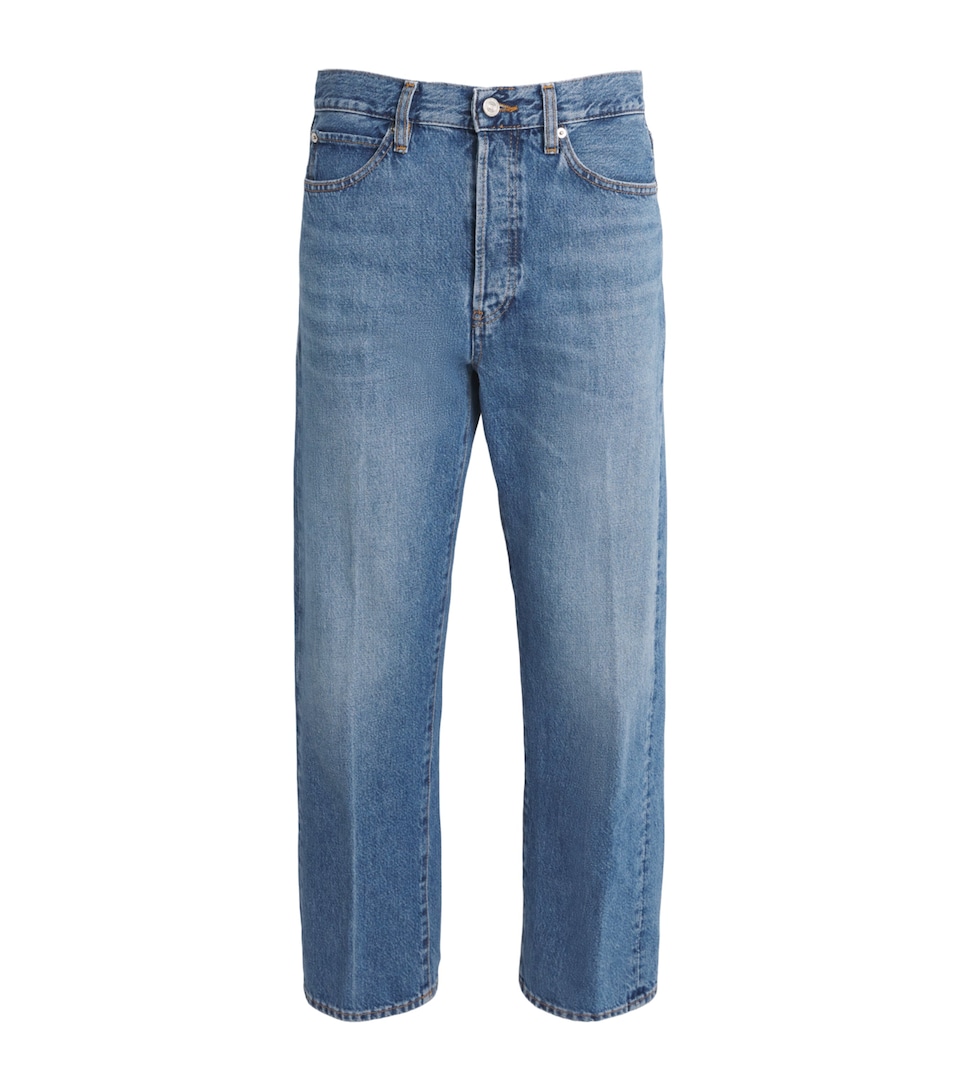 Vertical Crop Straight Jeans