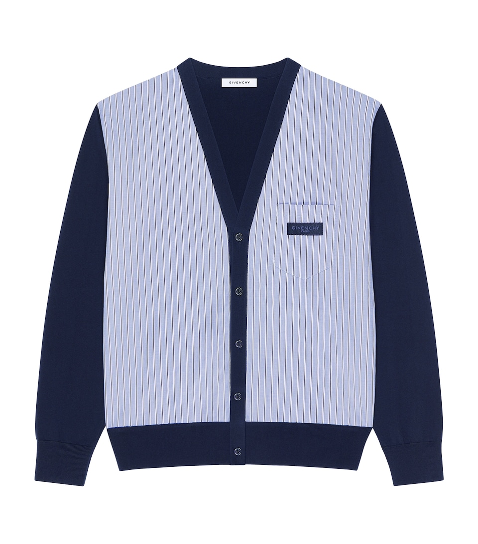 Givenchy Mens Cotton Panelled Cardigan