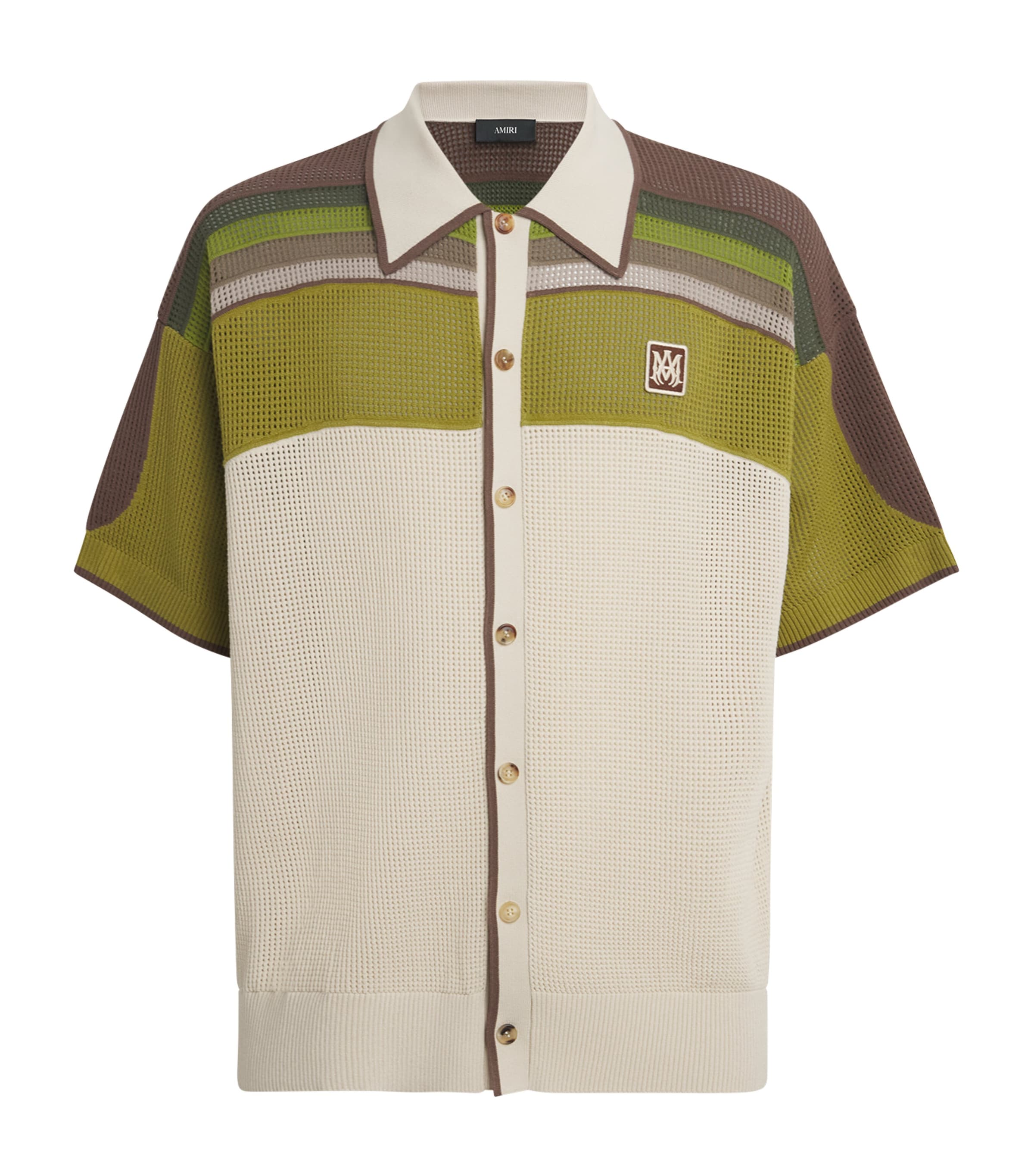 Mesh Logo Oversized Short-Sleeve Shirt