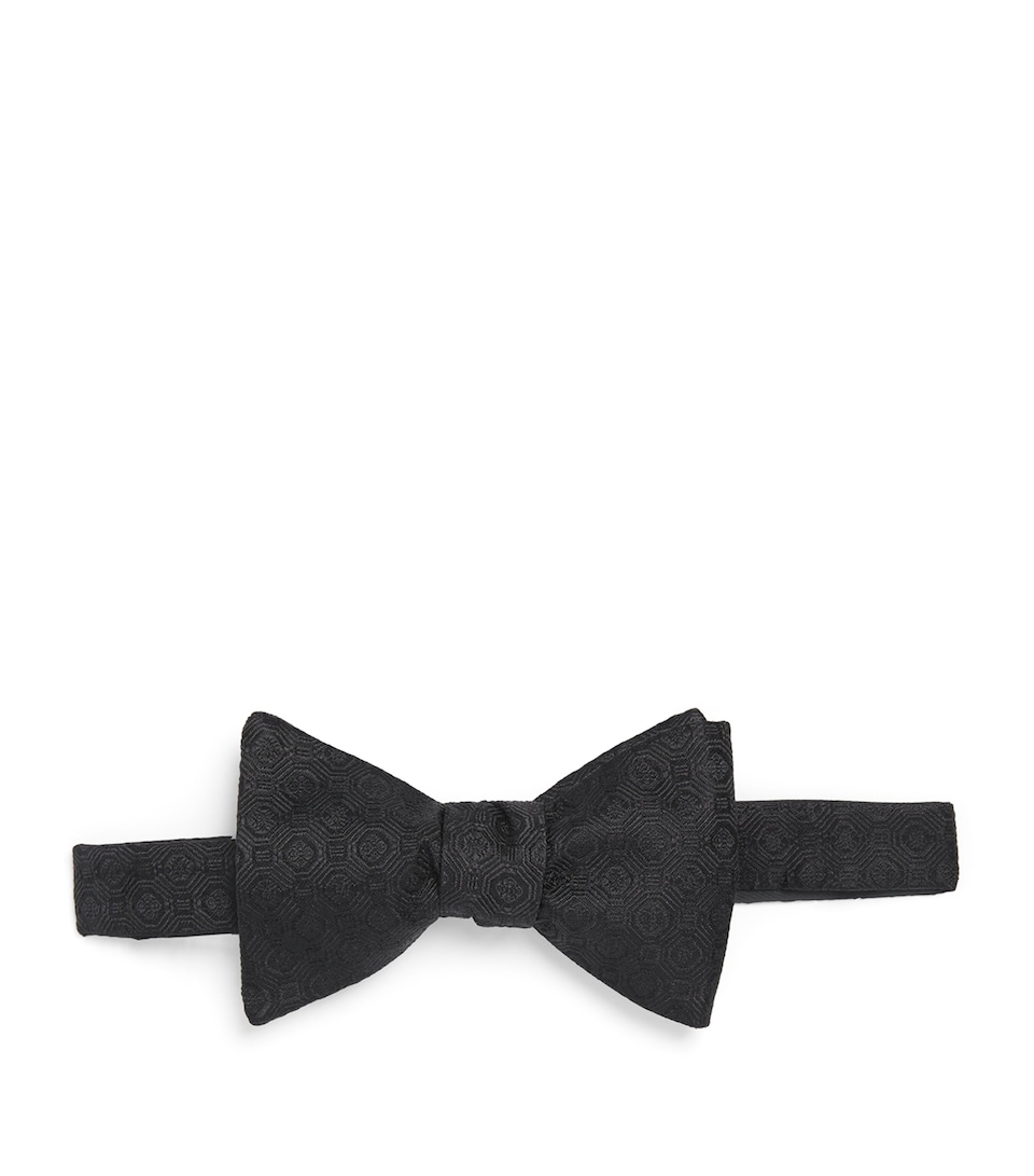 Eton Silk Medallion Bow Tie Black