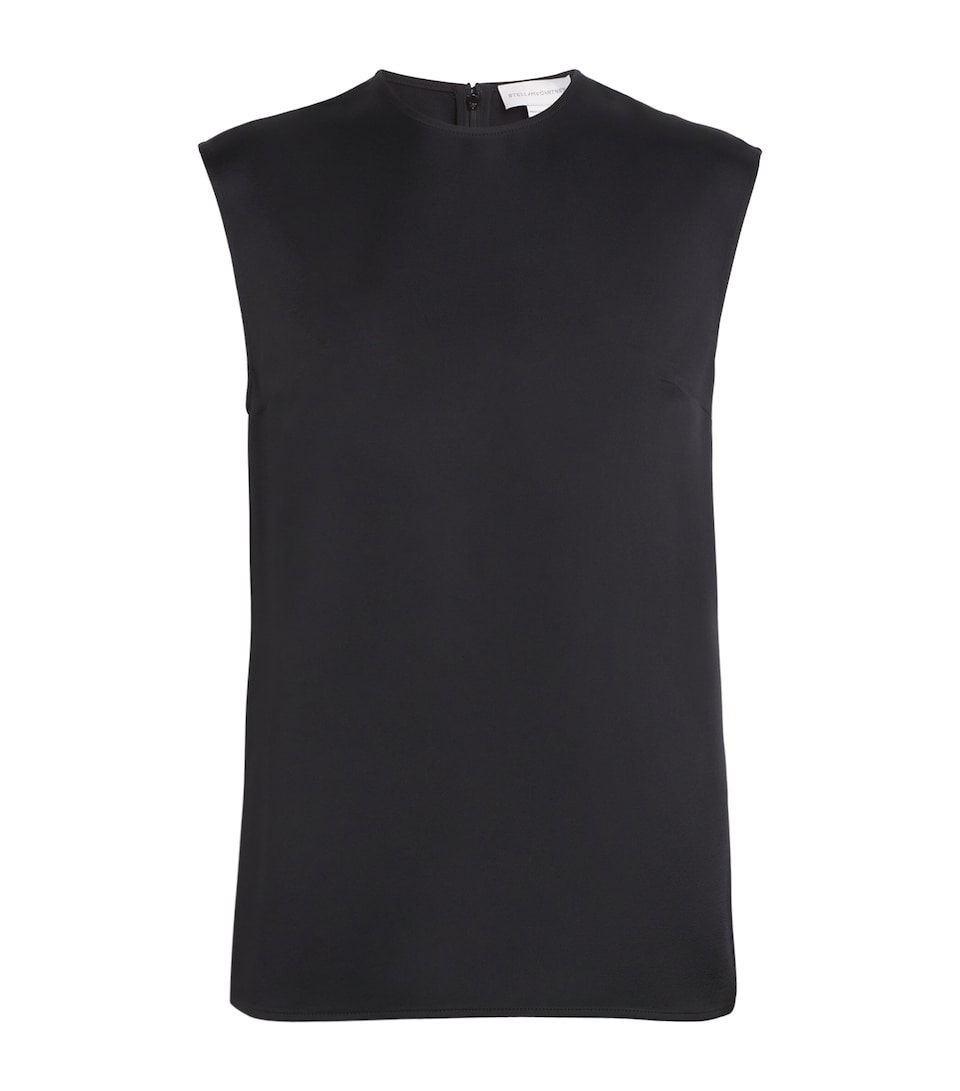 Satin Sleeveless Blouse