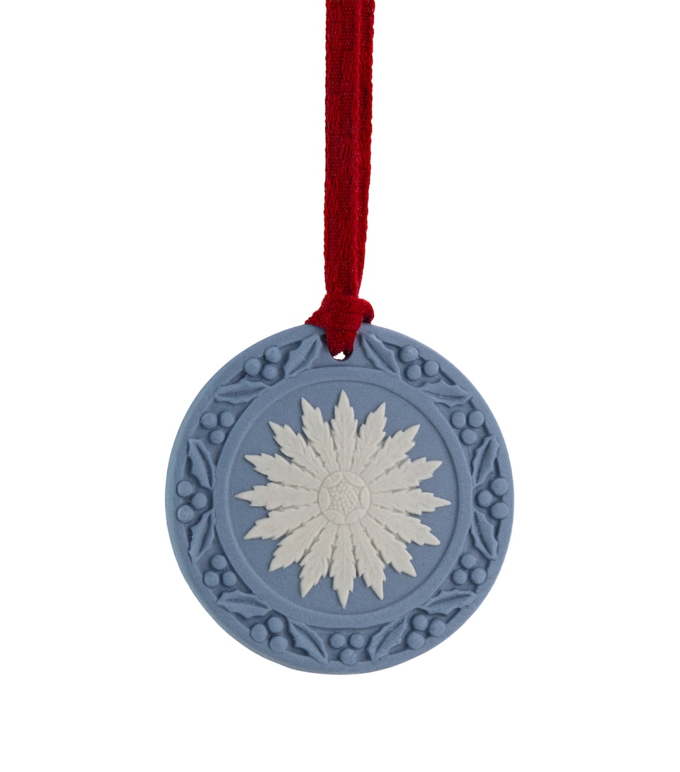 Wedgwood Jasperware Festive Flower Tree Decoration Blue / White