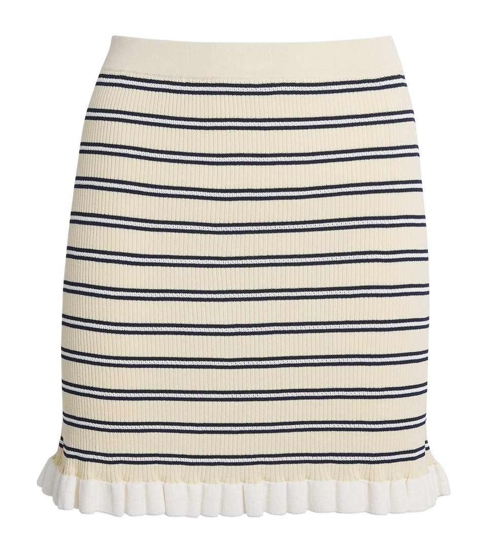 Claudie Pierlot Womens Stripe Mini Skirt Multicolored
