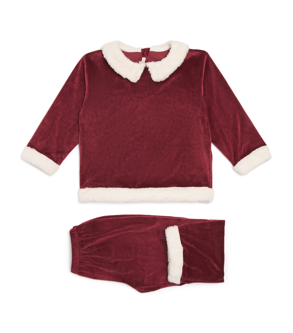 Velvet Christmas T-shirt and Trousers Set (9-24 Months)