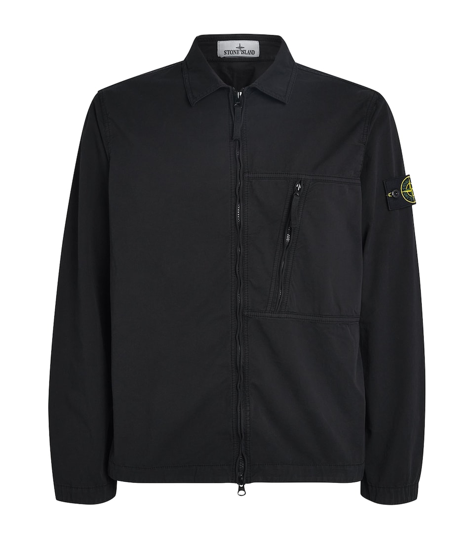 Stretch-Supima Cotton Twill Overshirt