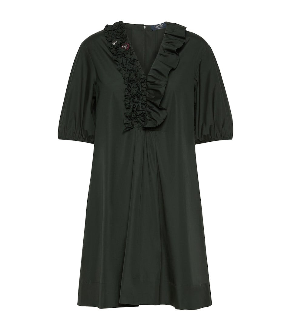 Max Mara Womens Ruffle Mini Dress Green