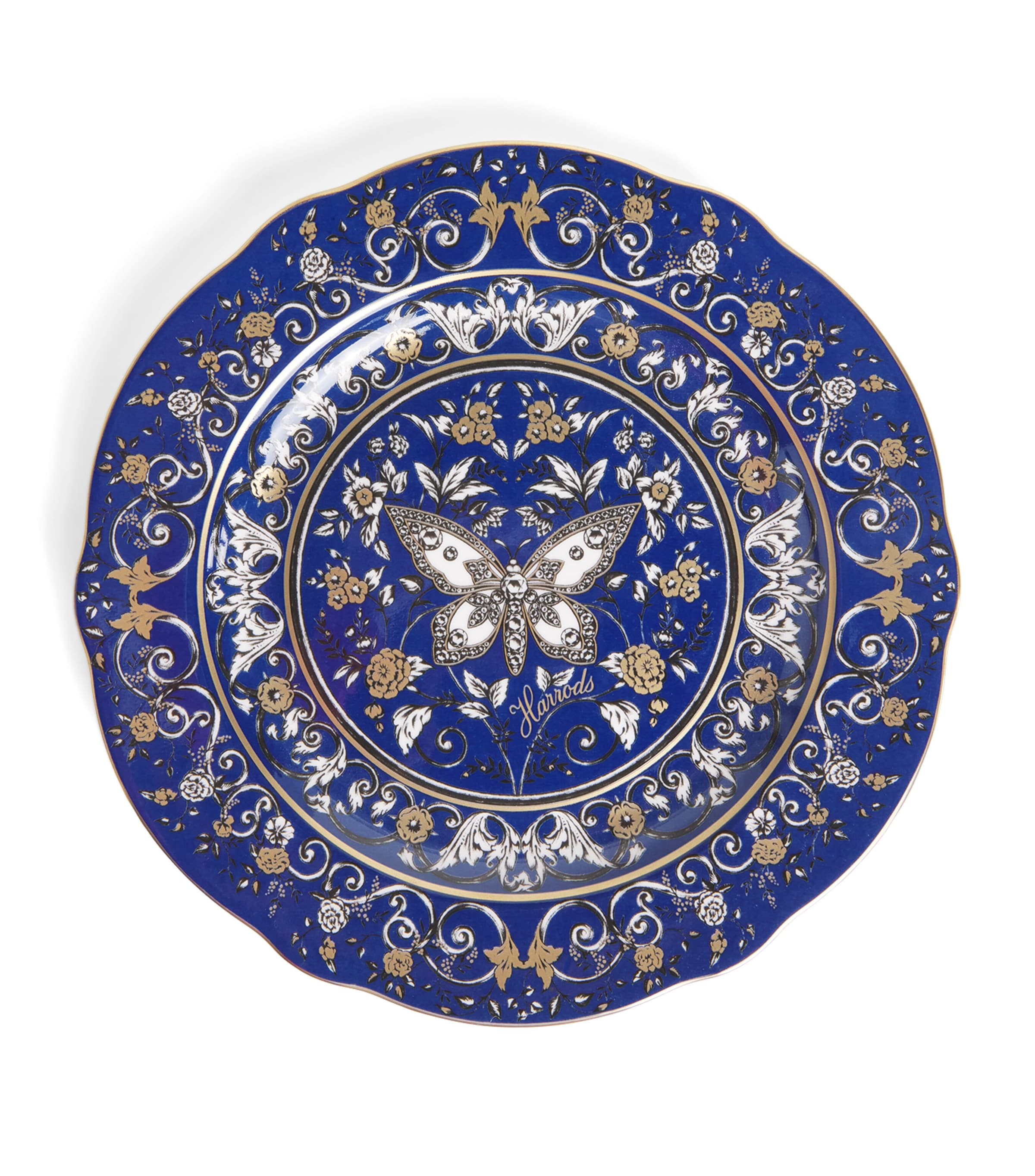 Harrods Bone China Butterfly Dessert Plate (Set of 2)
