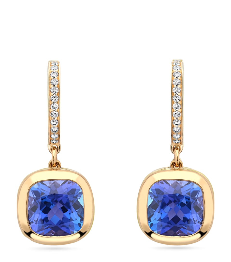 Boodles Yellow Gold, Diamond and Tanzanite Dolce Vita Earrings Yellow Gold