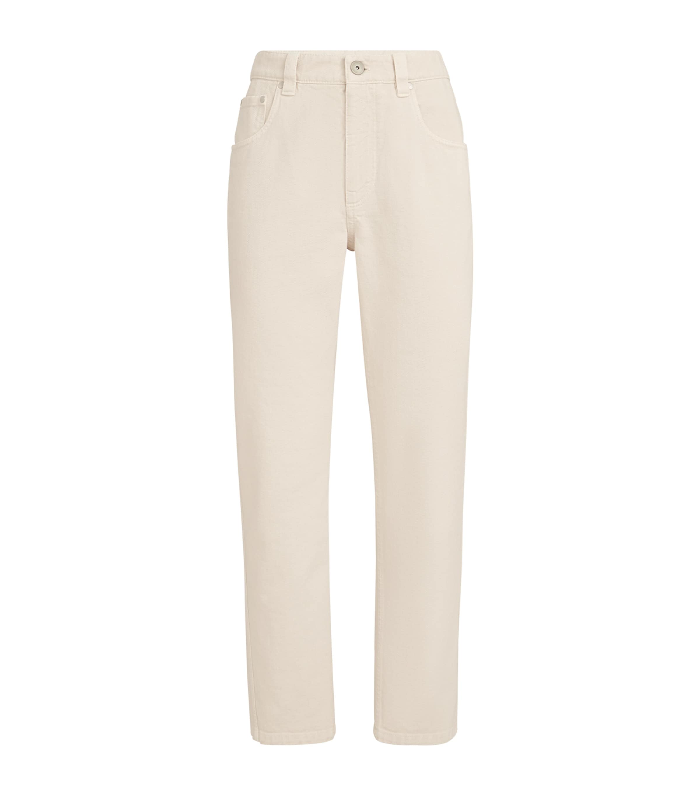 Brunello Cucinelli Womens Garment-Dyed Straight Jeans