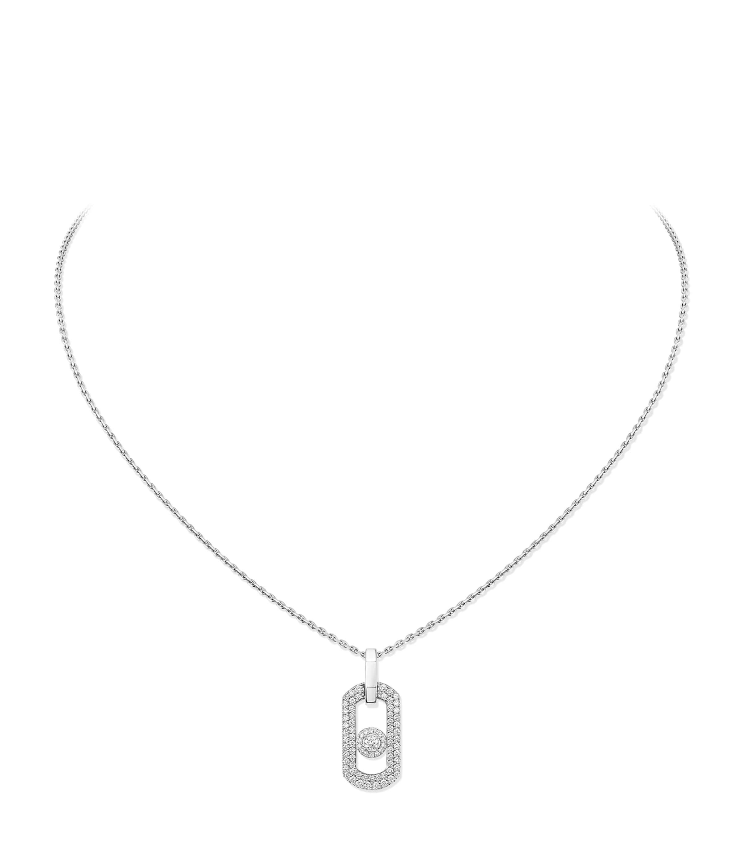 Messika So Move White Gold and Diamond Pendant Necklace White Gold