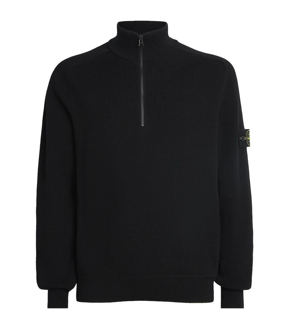 Stone Island Mens Cotton Half-Zip Sweater