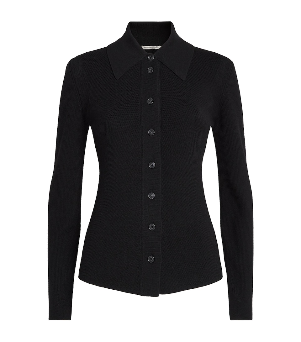 Emilia Wickstead Womens Wool Reno Cardigan Black