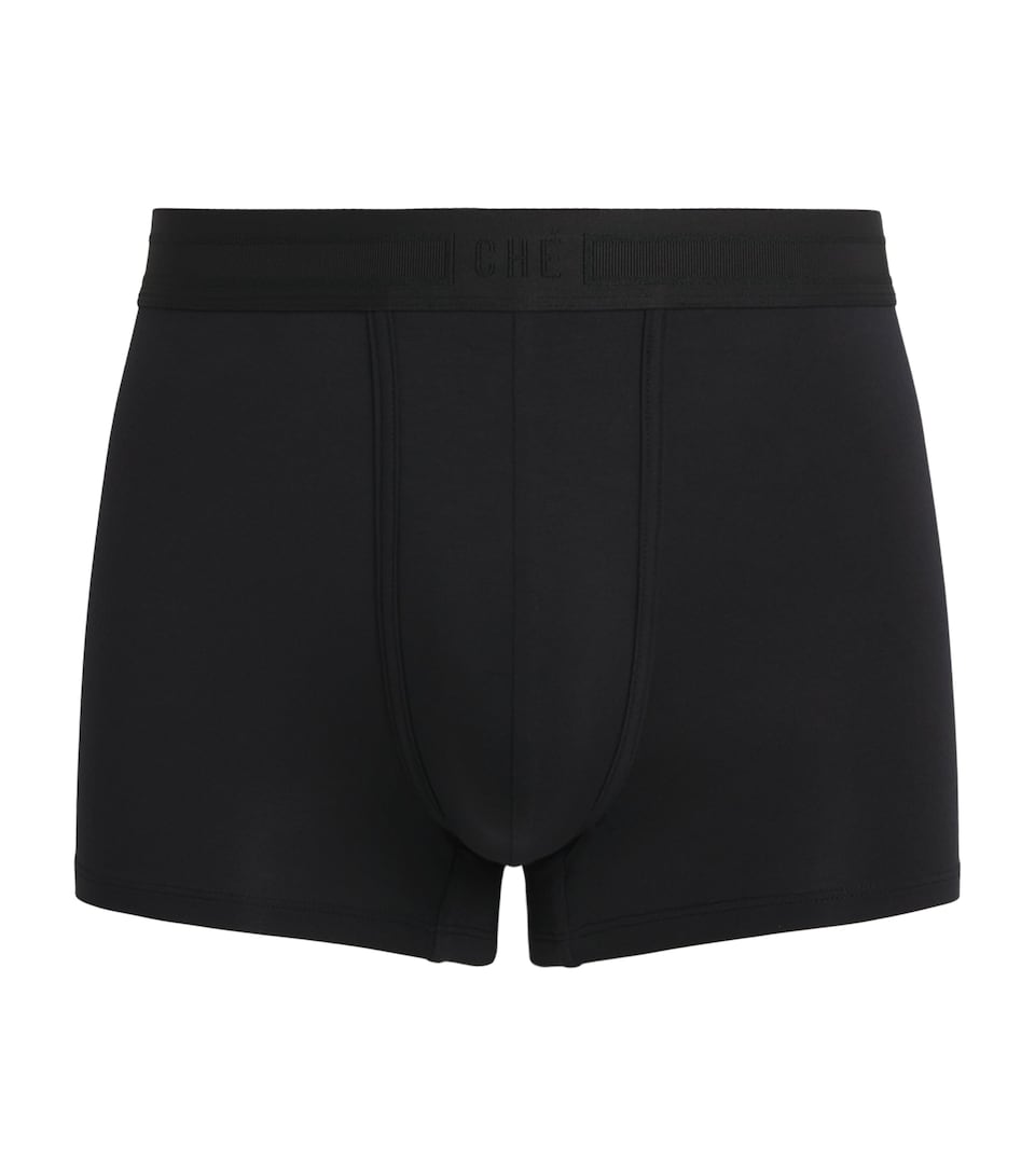 CHÉ Mens Modal-Blend Trunks (Pack of 3) Black