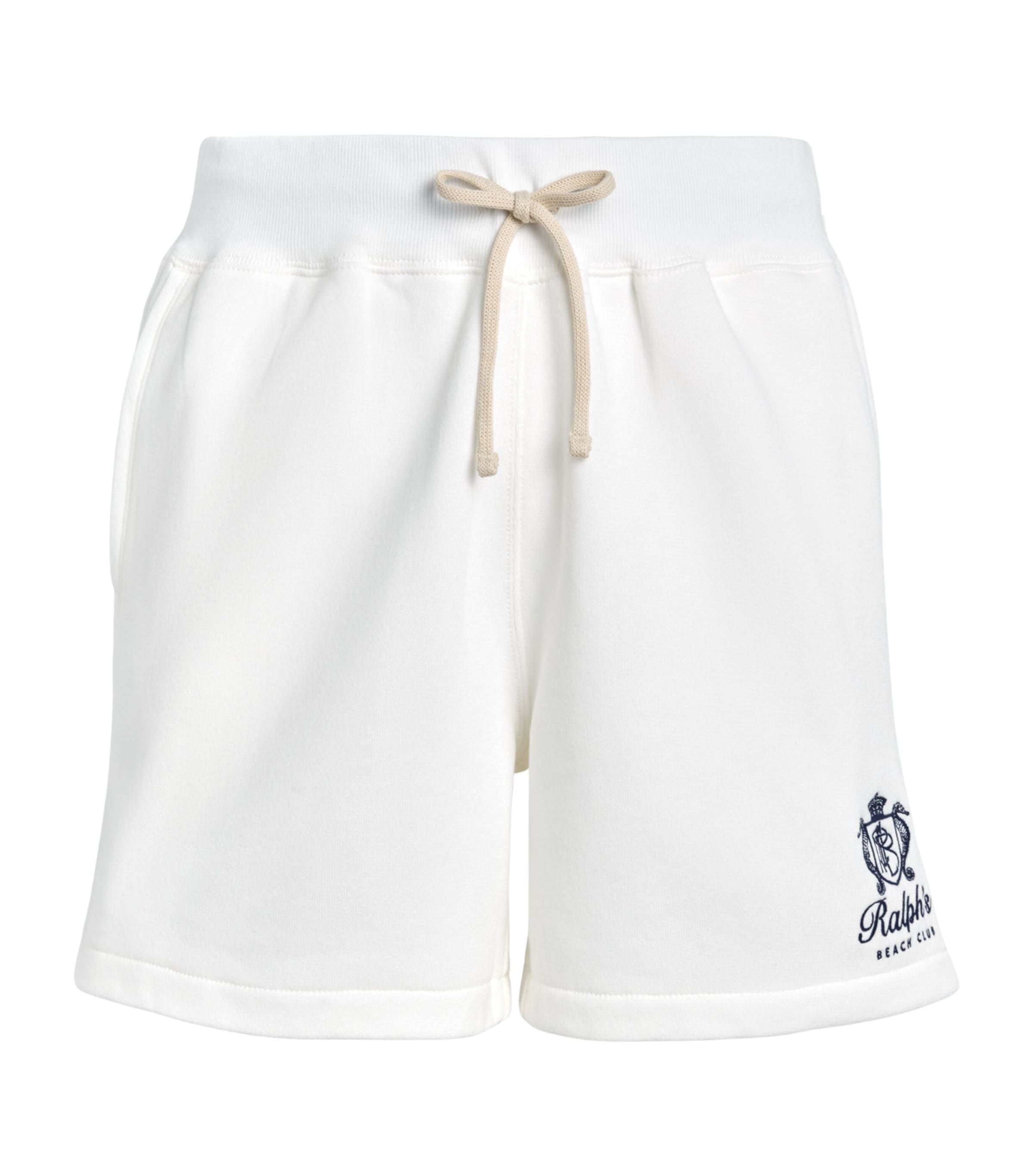 Polo Ralph Lauren Mens Cotton-Blend Beach Club Shorts White
