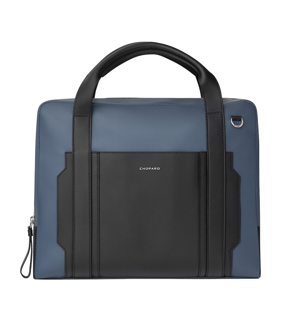 Chopard Leather Heritage Briefcase Blue
