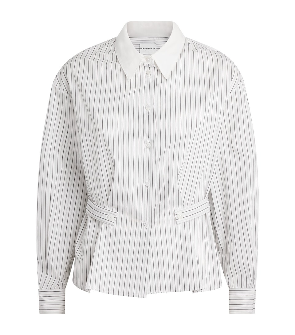 Cotton Cinched Stripe Shirt