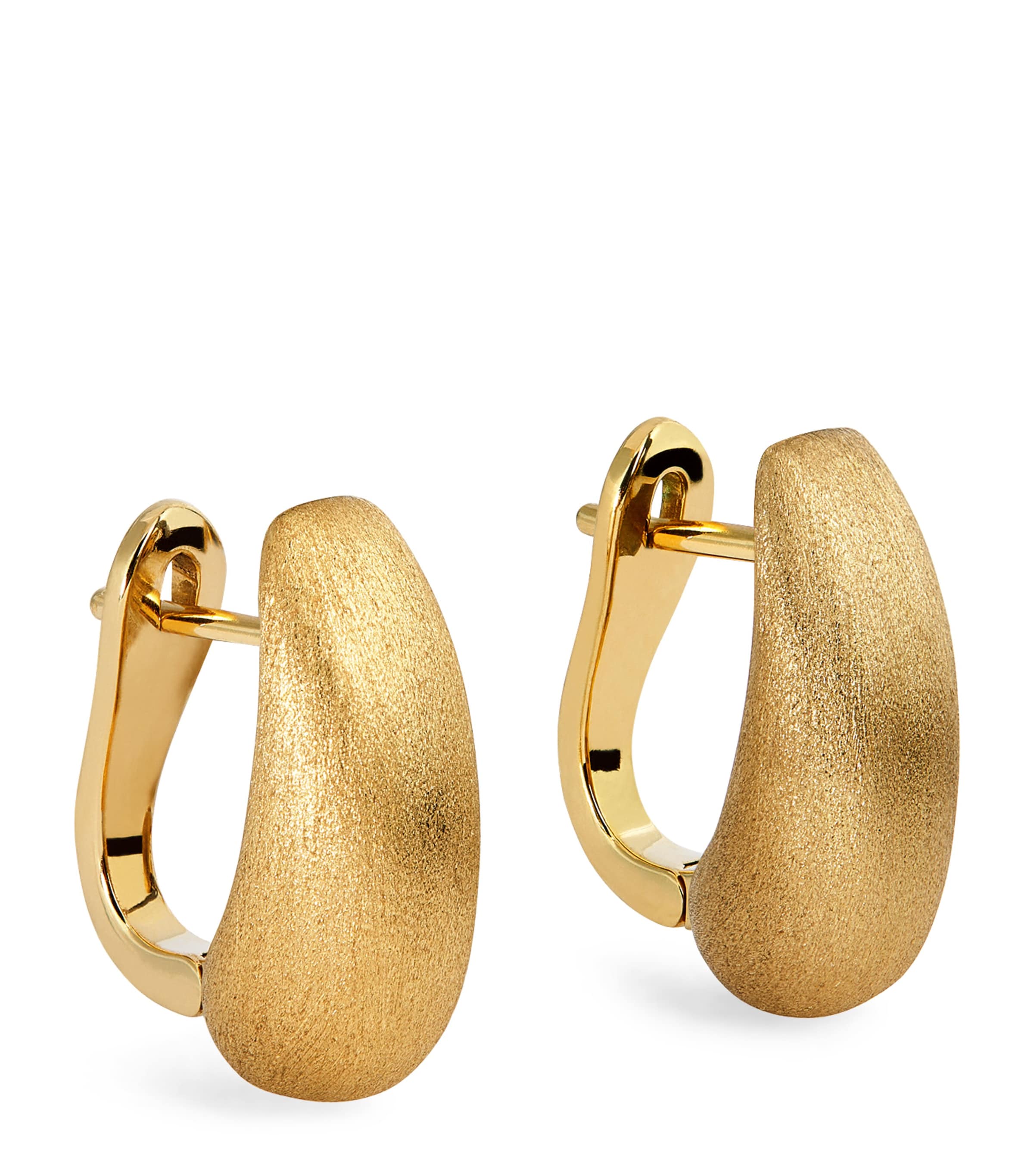 Yellow Gold Holly Huggie Earrings