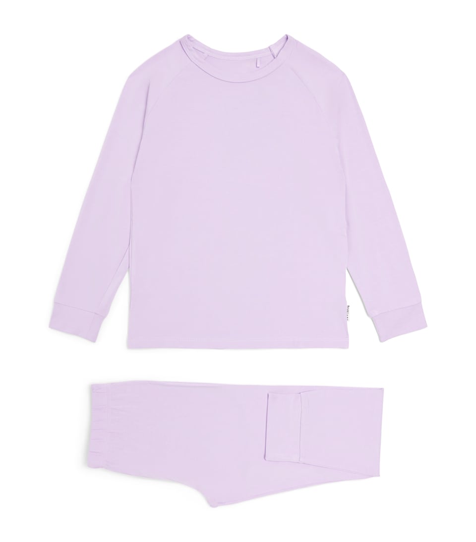 Roarsome Bamboo-Blend Base Layer T-Shirt and Trousers Set (2-10 Years) Purple