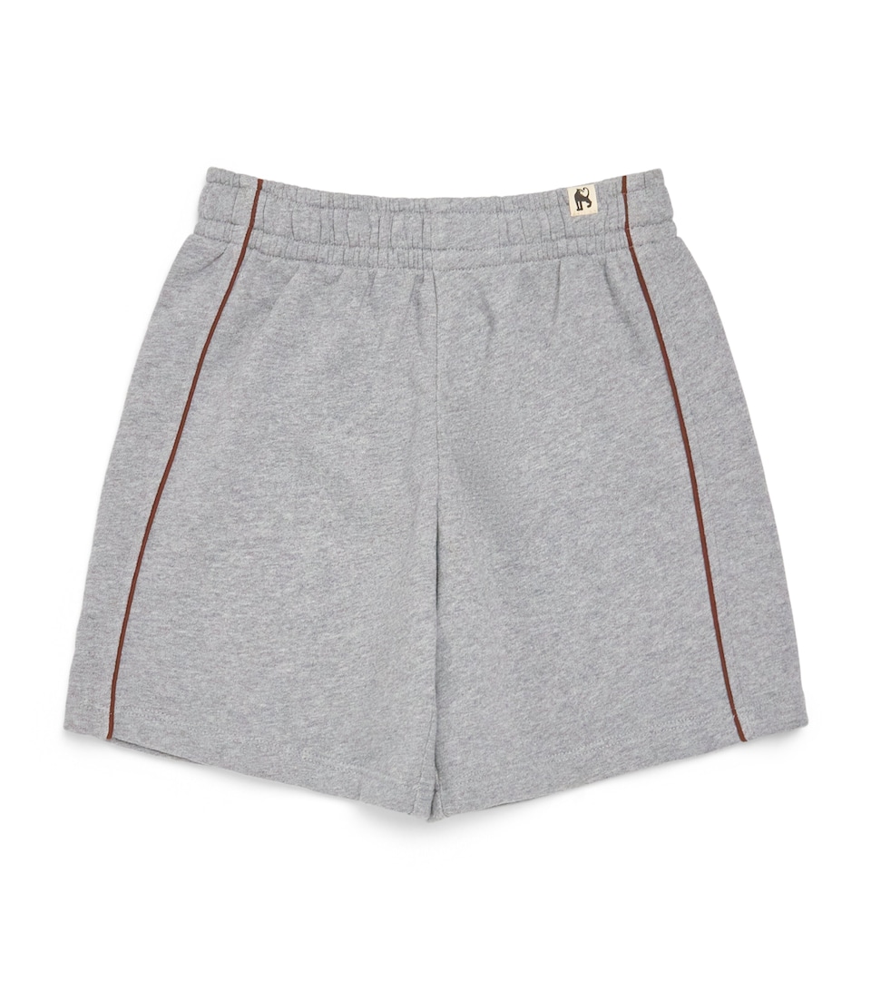 Mini Rodini Organic Cotton Piped Sweatshorts (3-11 Years) Melange
