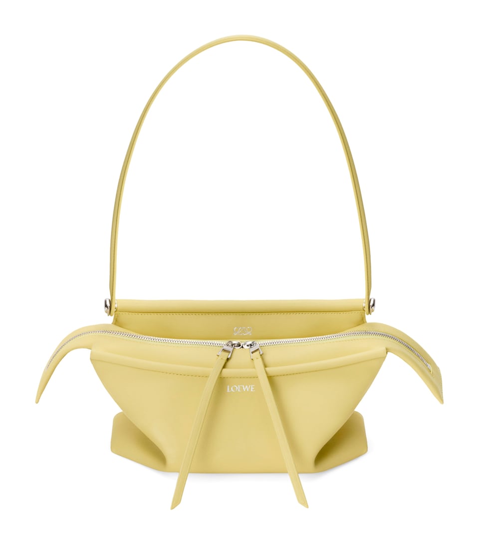 LOEWE Small Leather Whisker Shoulder Bag Vanilla