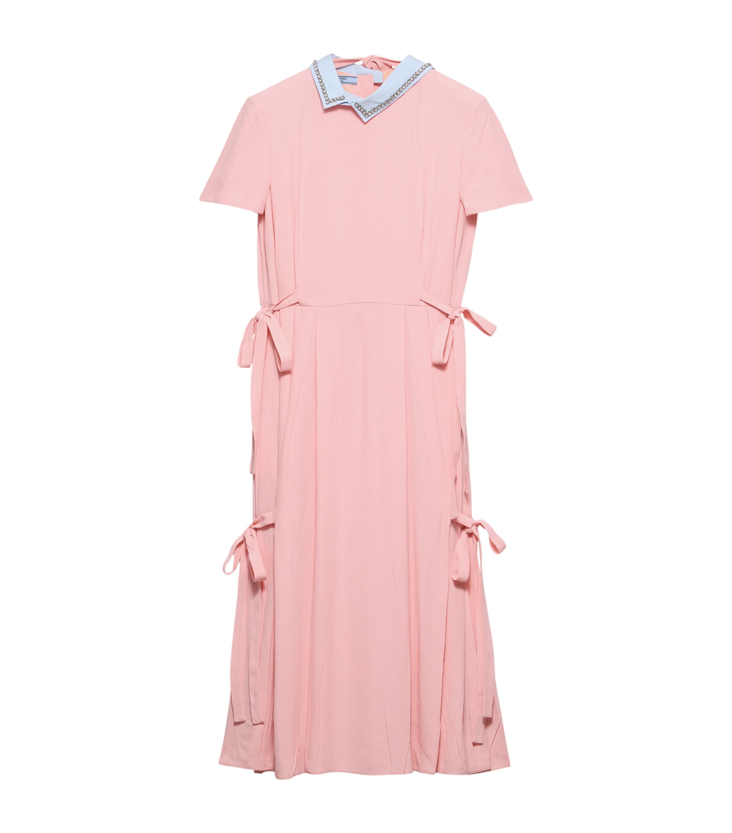 Crepe Embellished Midi Dress