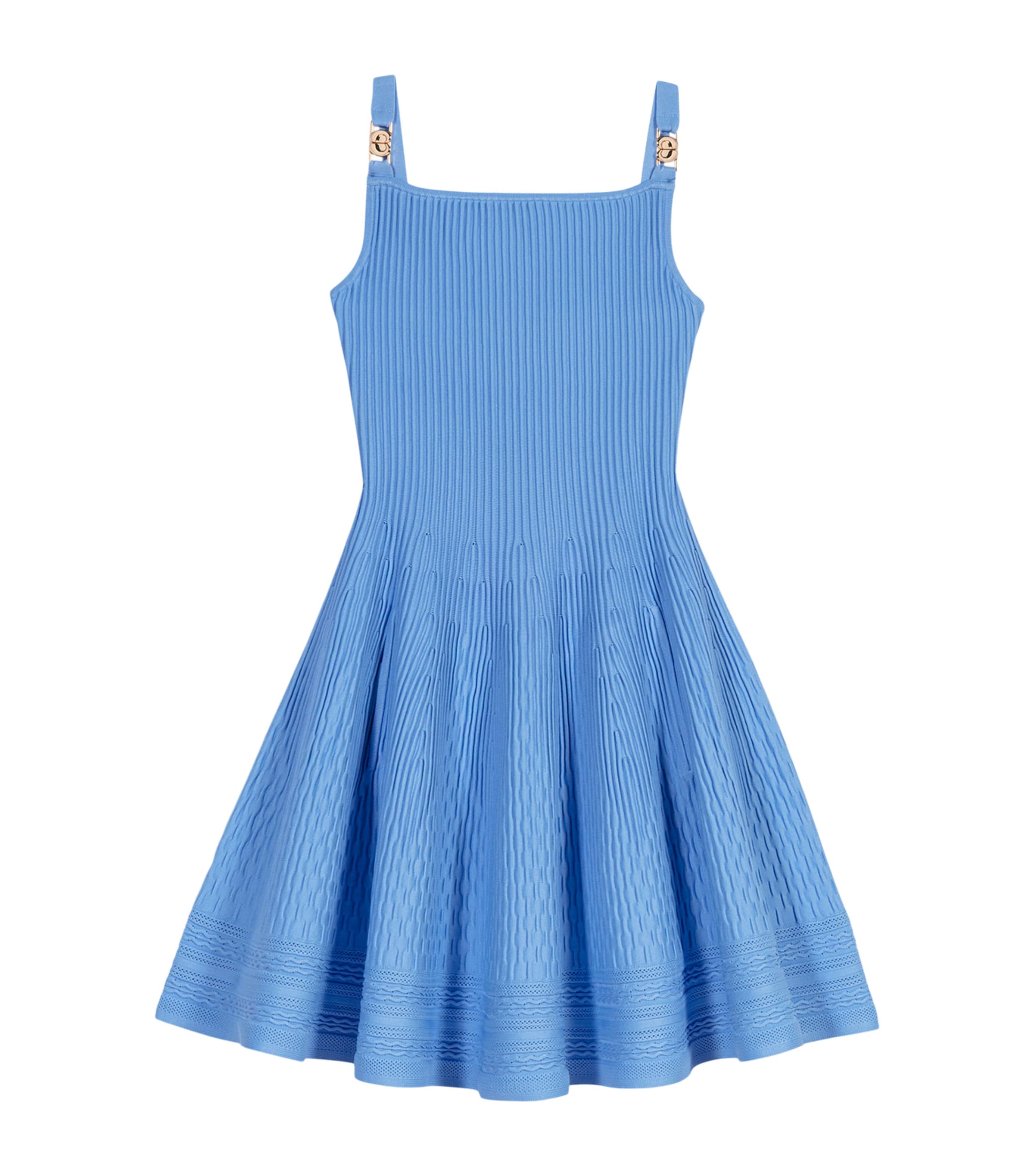 Maje Womens Embellished Knit Mini Dress Blue