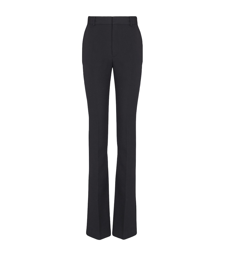 Virgin Wool Straight-Leg Trousers