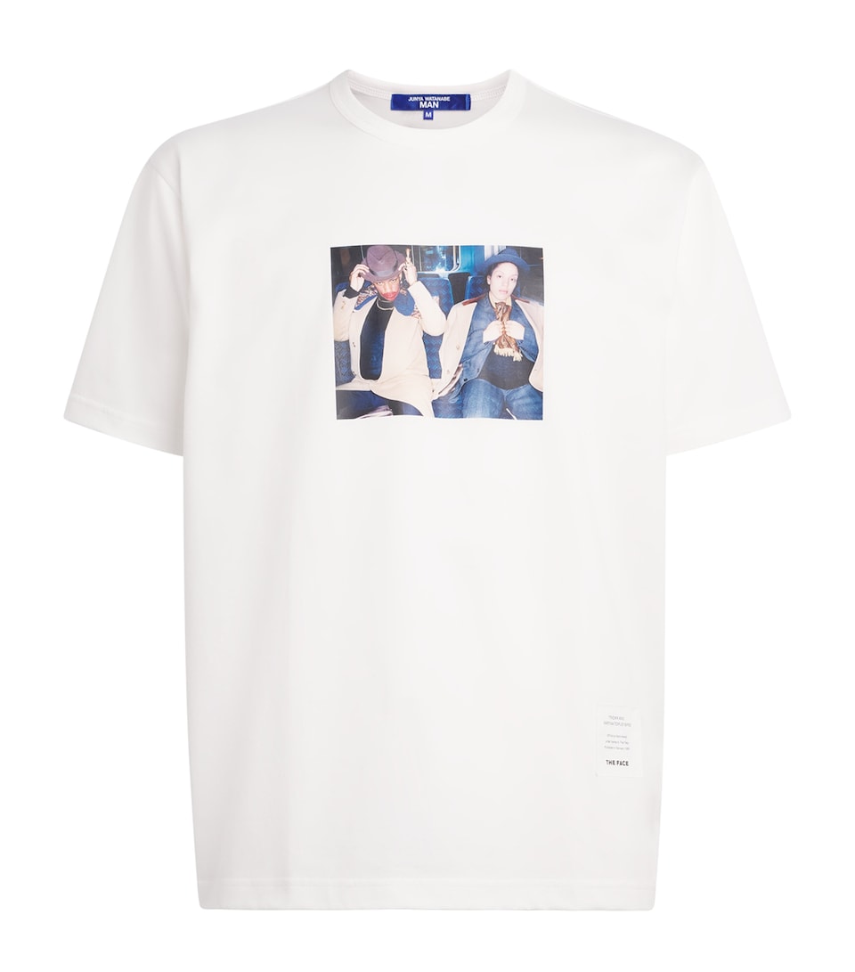 Junya Watanabe MAN Mens Cotton Graphic T-Shirt White