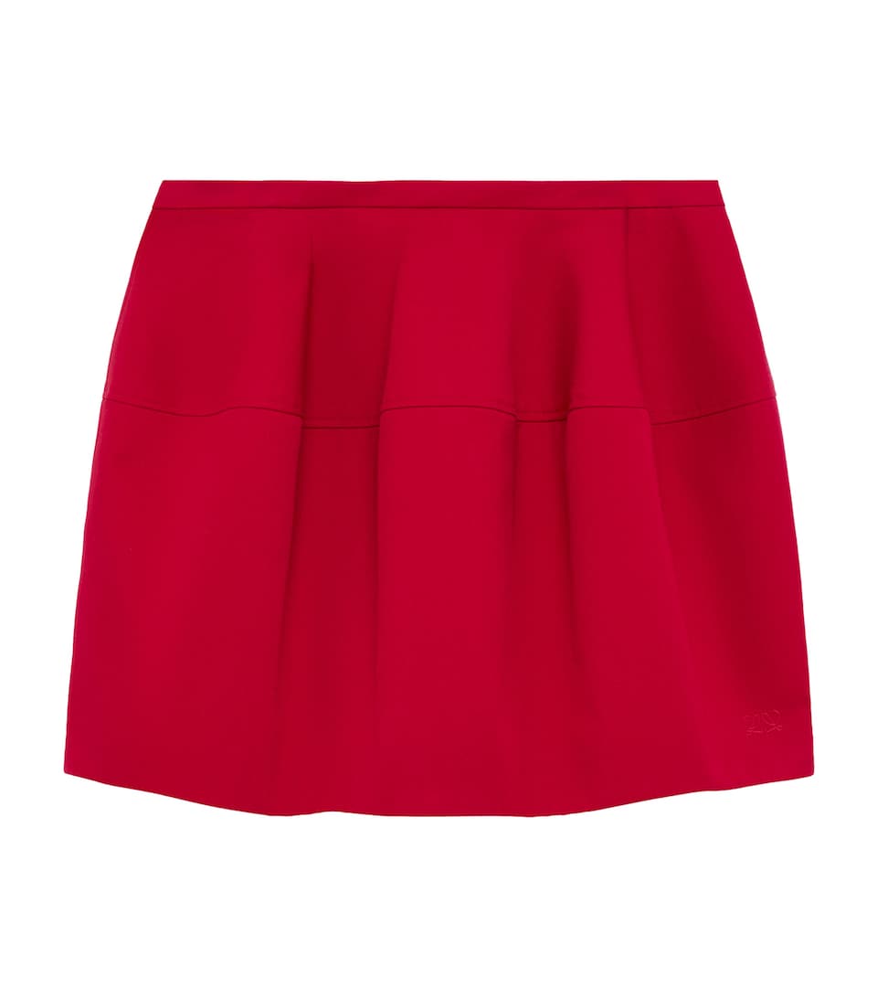 LOEWE Womens Cotton-Silk Balloon Mini Skirt Red
