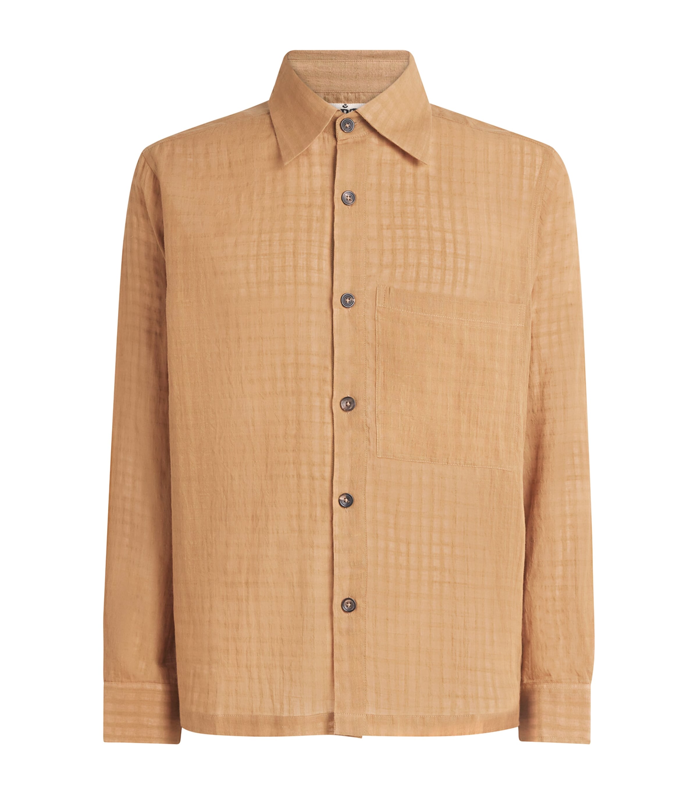 Kartik Research Mens Cotton Check Shirt Beige/green