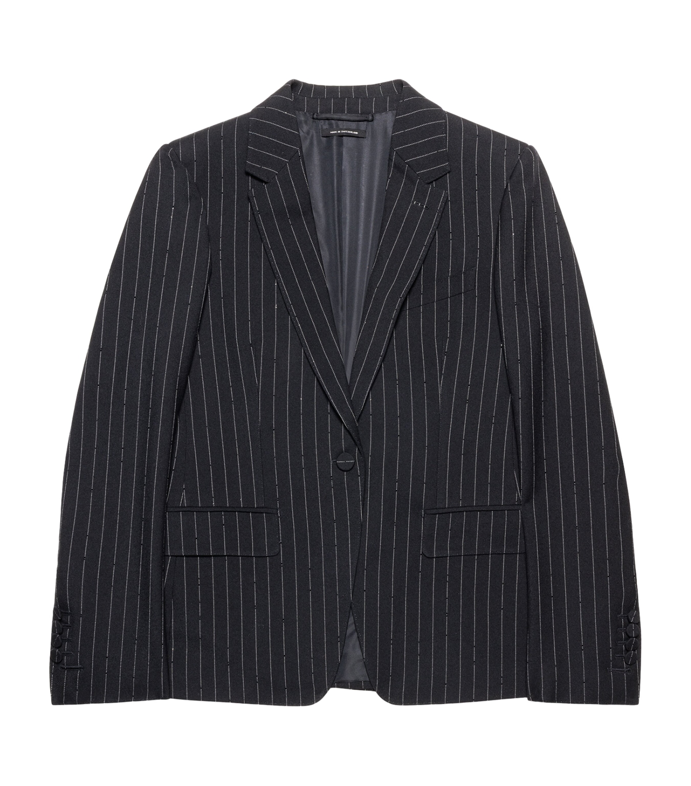 TOM FORD Womens Virgin Wool Embellished-Stripe Blazer Naa