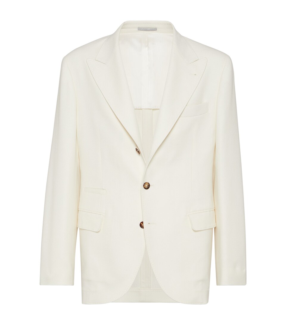 Wool-Cashmere-Silk Deconstructed Blazer