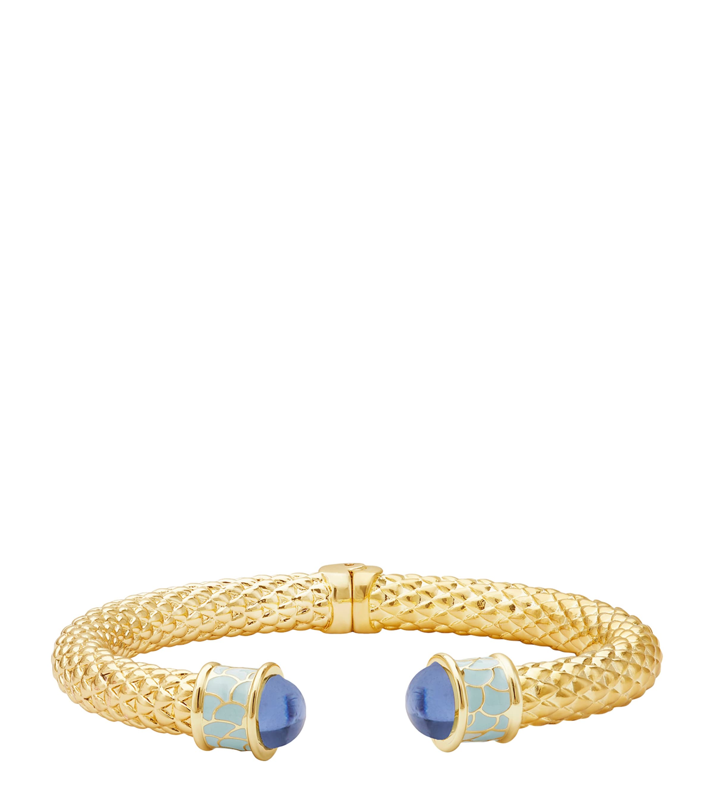 Halcyon Days Gold-Plated Cabochon Minoan Bracelet Blue/gold