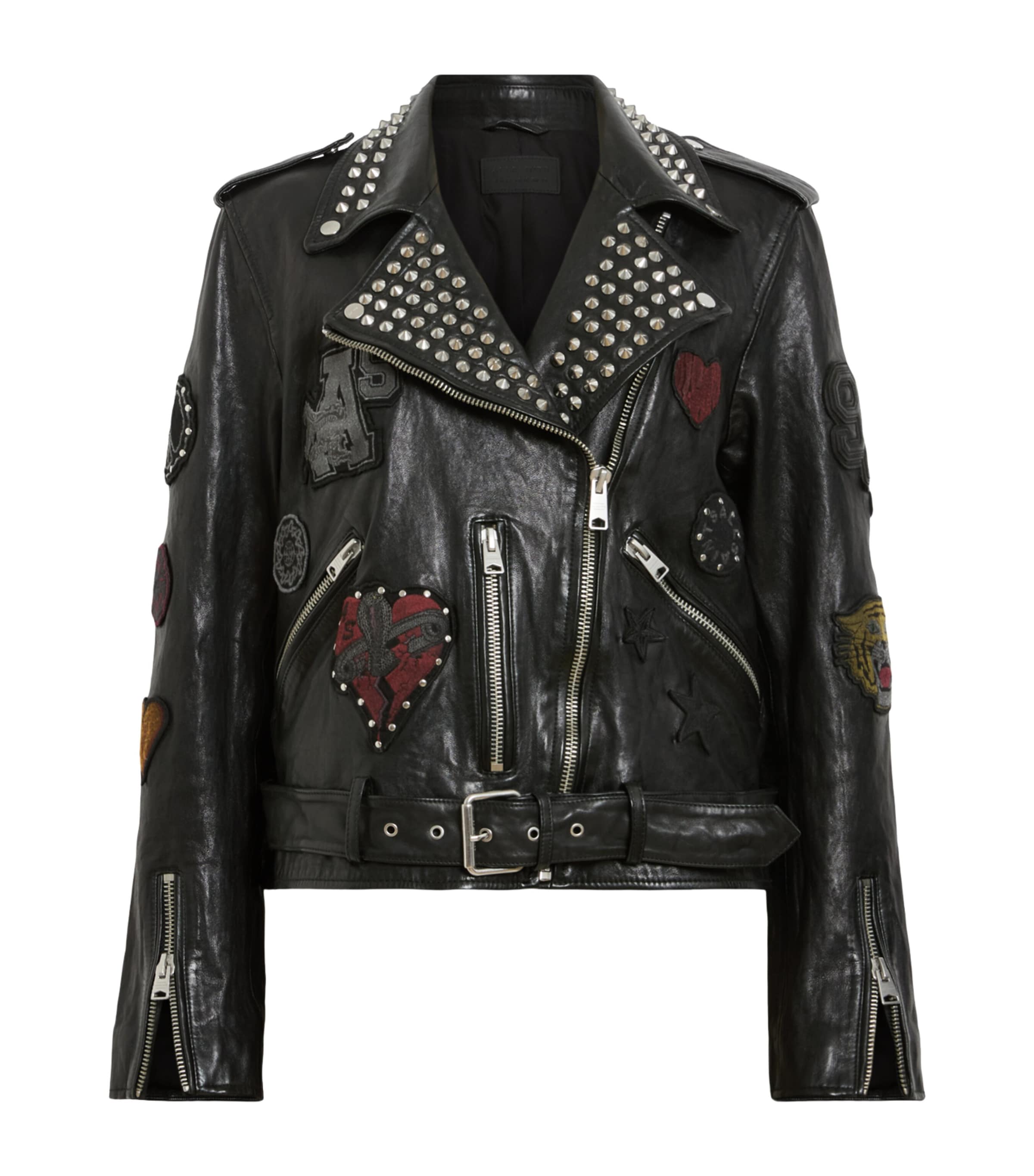 ジャケット・アウター ALLSAINTS BALFERN LEATHER BIKER JACKET Balfern Leather Biker Jacket BLACK/GOLD | ALLSAINTS Canada