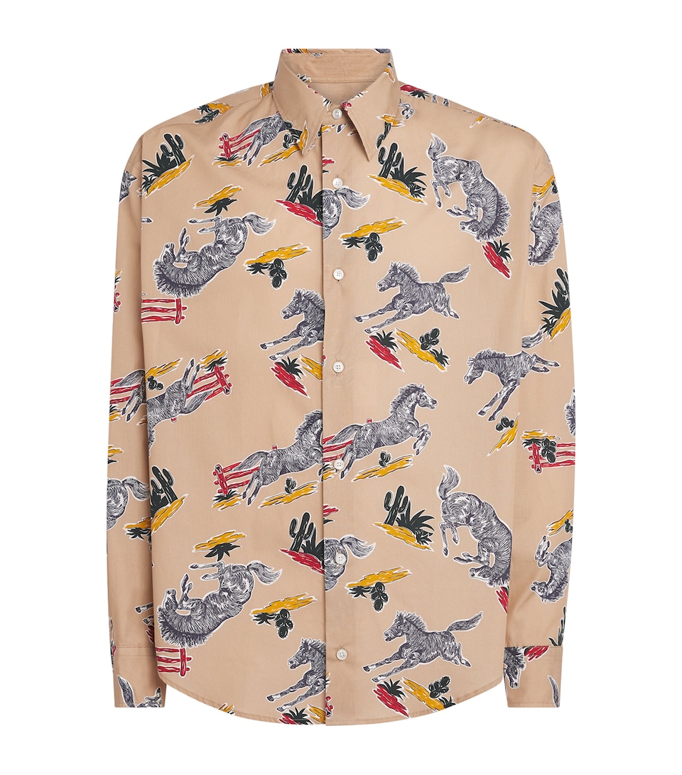 Cotton Horse Print Shirt